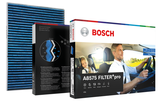 Filtres d'habitacle Filter+pro de Bosch – également efficace contre les virus et les moisissures